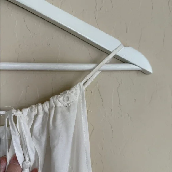 LIV Los Angeles Eyelet White Sleeveless Tiered Maxi Dress - Picture 6 of 9